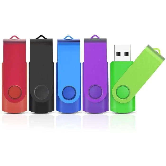 Clé USB 32 Go Lot 5 - Flash Drive Porte Clé Stockage Disque Mémoire Stick - Windows, PC, Ipad - A494